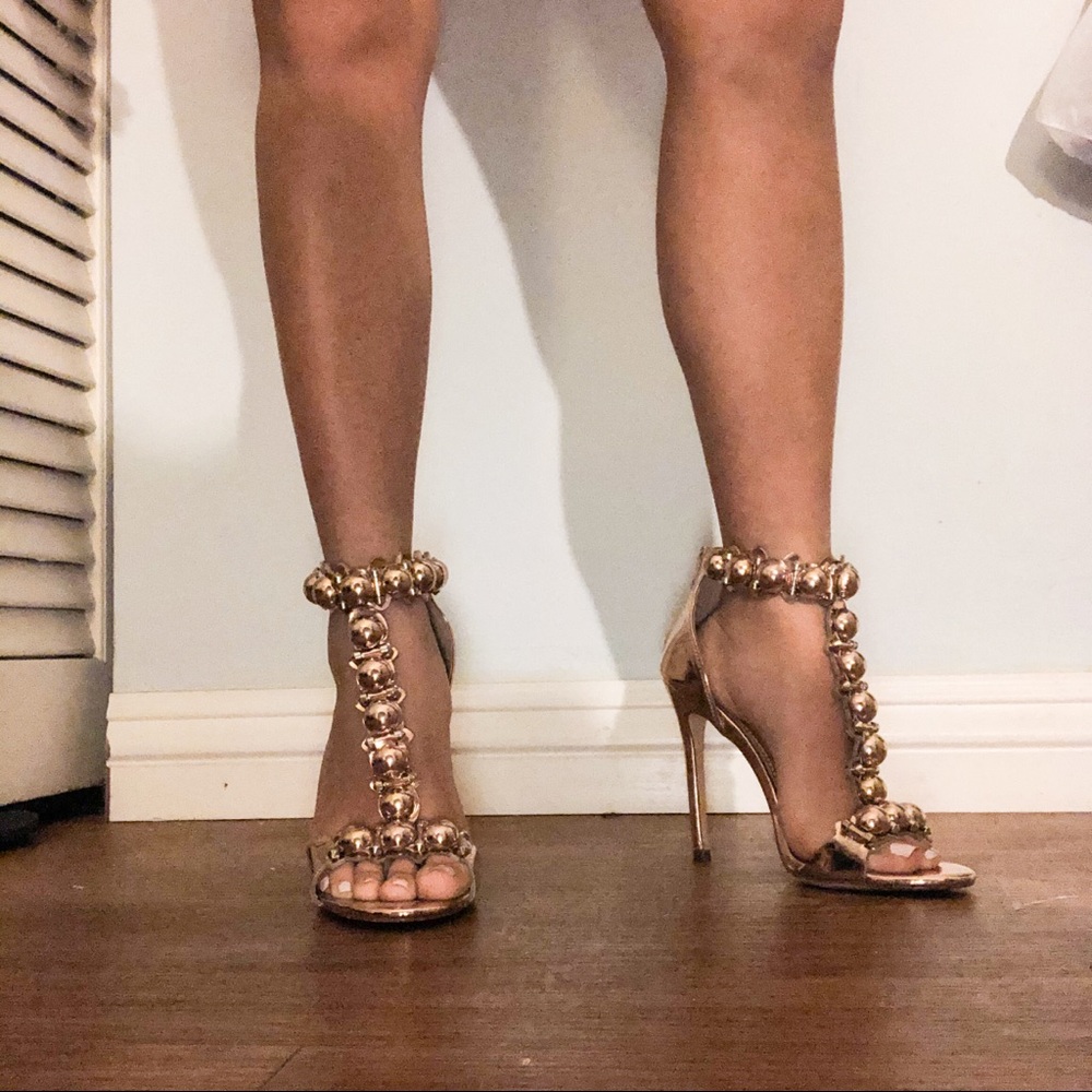 Rose gold heels